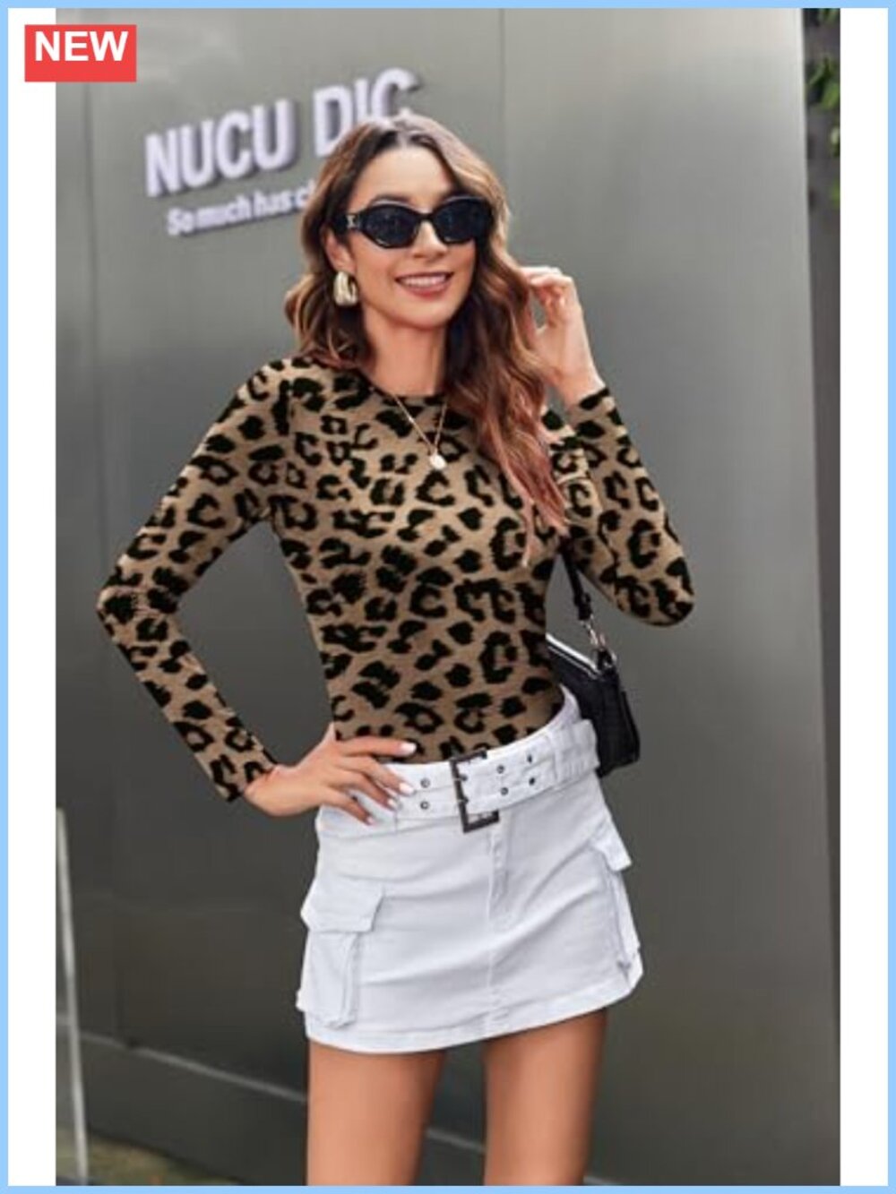 Women's Long Sleeve Slim Fit Crewneck T-Shirt Basic Tee - Picture 4 of 6